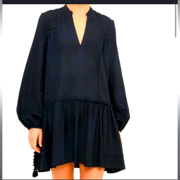 Tuckernuck black Pomander Place Ophelia dress beaded tassel boho fall casual - Picture 1 of 10